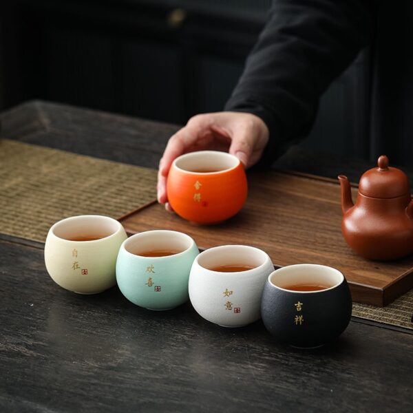 Company annual meeting gift to customers elders anniversary Mid-Autumn Festival souvenir tea cup gift box set practical customization