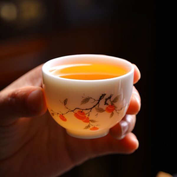 White jade porcelain kung fu tea cup for home office living room reception tea drinking cup ceramic tea set cup set