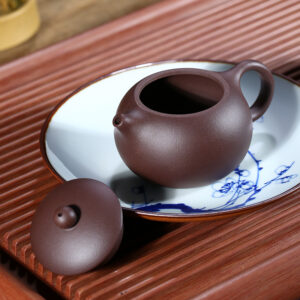 Yixing original purple clay purple sand teapot famous pure handmade Xishi teapot ball hole