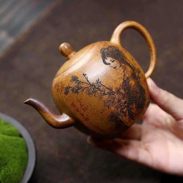 Yixing purple clay teapot original ore high temperature section mud wood burning poppy teapot household kung fu tea set secret text