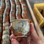 Clear water firewood glaze tea cup single kiln-changed ceramic tea cup Chinese retro host cup Kung Fu tea set single cup