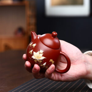 Yixing teapot wholesale famous gift box packaging Dahongpao clay painted dragon egg purple clay teapot home tea brewer tea set