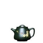 Green High Shipiao Teapot – Hand-Painted Floral | Original Ore | High-End Chinese Teaware