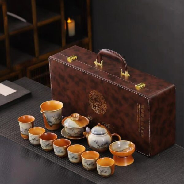 Clear water firewood glaze tea cup single kiln-changed ceramic tea cup Chinese retro host cup Kung Fu tea set single cup