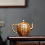 Yixing purple clay teapot original ore high temperature section mud wood burning poppy teapot household kung fu tea set secret text