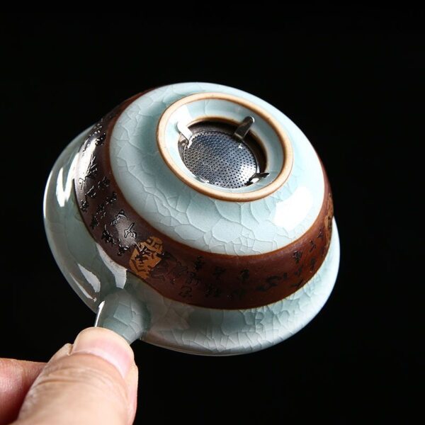 Ceramic Tea Strainer & Fair Cup – Elegant Tea Brewing Accessory for Water Separation and Filtering