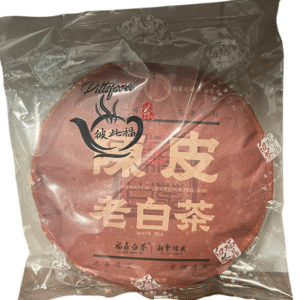 350g Aged White Tea Cake – Fuding Dabai, 2018 Xinhui peel & Sun-Dried Gongmei