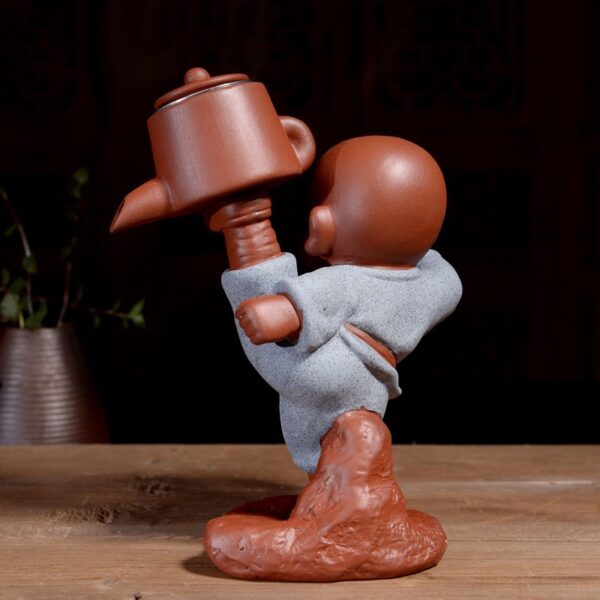 Zen Monk Lazy Tea Infuser - Creative Rotating Automatic Tea Strainer Set