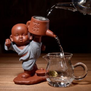 Zen Monk Lazy Tea Infuser - Creative Rotating Automatic Tea Strainer Set