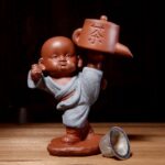 Zen Monk Lazy Tea Infuser - Creative Rotating Automatic Tea Strainer Set