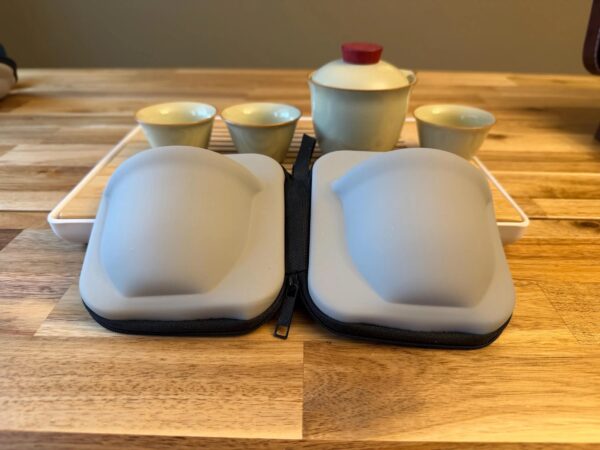 Elegant Ru Kiln Portable Tea Set – Complete 3-Cup Brewing Kit