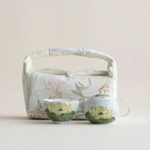 Purity and Grace: Green Lotus Ceramic Teaware Series