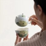 Purity and Grace: Green Lotus Ceramic Teaware Series