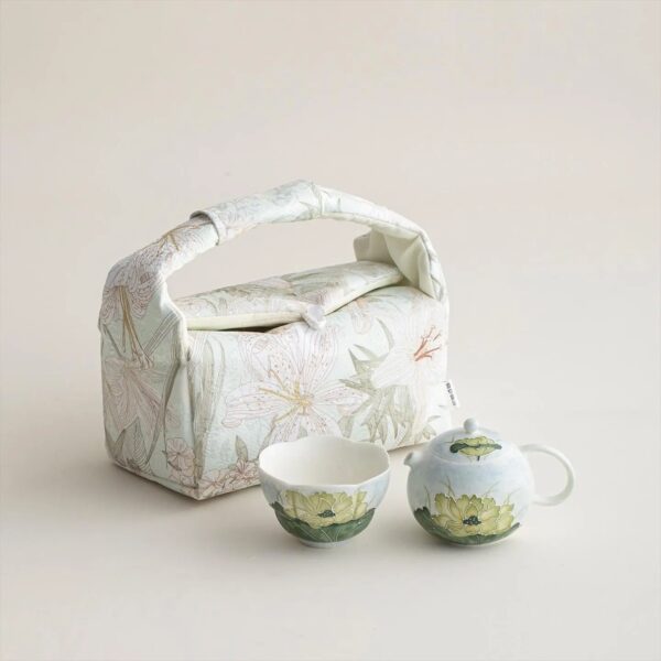 Purity and Grace: Green Lotus Ceramic Teaware Series