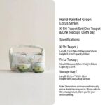 Purity and Grace: Green Lotus Ceramic Teaware Series