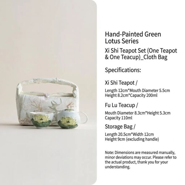 Purity and Grace: Green Lotus Ceramic Teaware Series